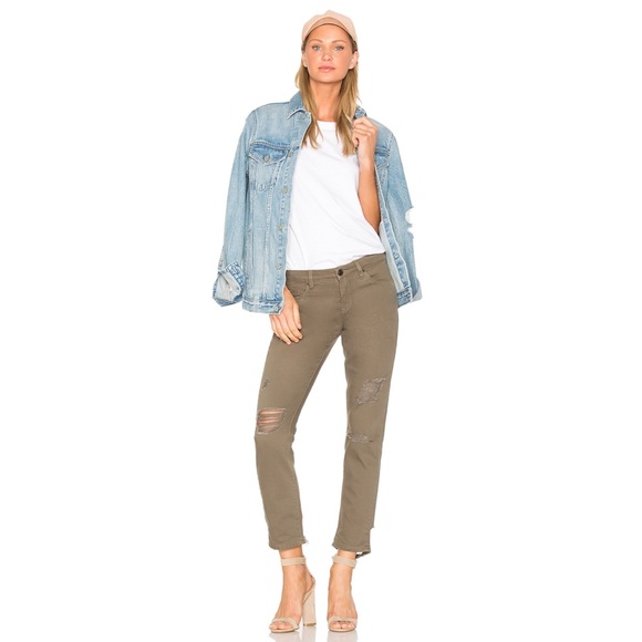 NWT BLANKNYC Distressed Boyfriend Dark Olive - Picture 3 of 4